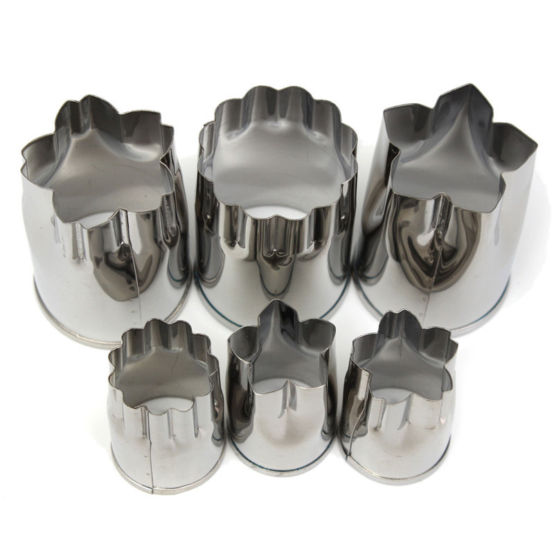 new arrival top selling set of 8pcs stainless steel flower shape rice vegetable fruit cutter mold slicer home kitchen tool