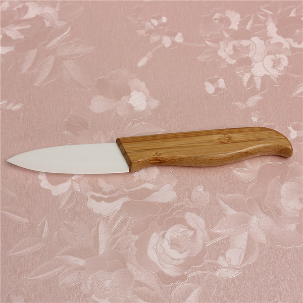 new arrival top shart white blade ceramic knife kitchen tools 3 4 5 6 inch with bamboo handle kitchen fruit knife+covers