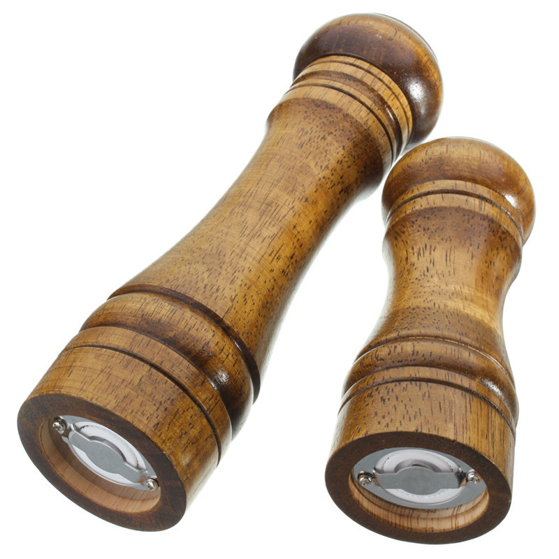 new arrival wooden pepper spice herb grinder cruet mill condiment grinding salt gourmet milling cutter kitchen tools