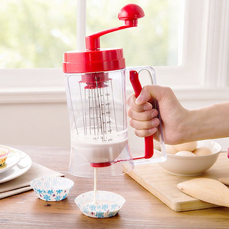 new arrivalkitchen cooking tool manual pancake perfect hand crank blender hand batter drain cup mixing bottle batter mixing cups