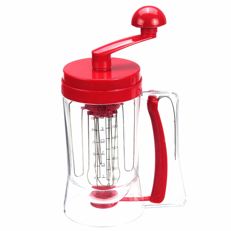 new arrivalkitchen cooking tool manual pancake perfect hand crank blender hand batter drain cup mixing bottle batter mixing cups