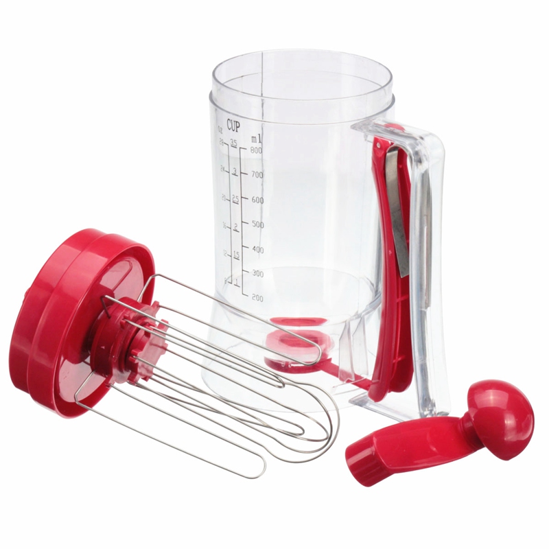 new arrivalkitchen cooking tool manual pancake perfect hand crank blender hand batter drain cup mixing bottle batter mixing cups