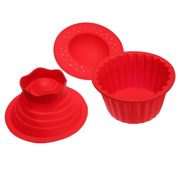 new arrvial!!!3 pake silicone big top cupcake bake set baking mold mould excellent quality