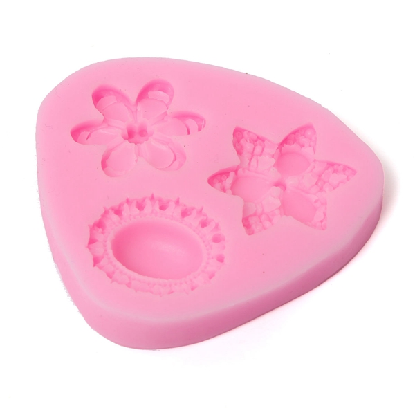 new arrvial 3d jewel brooches silicone mould mold sugarcraft cake toppers decorating tools best promotion