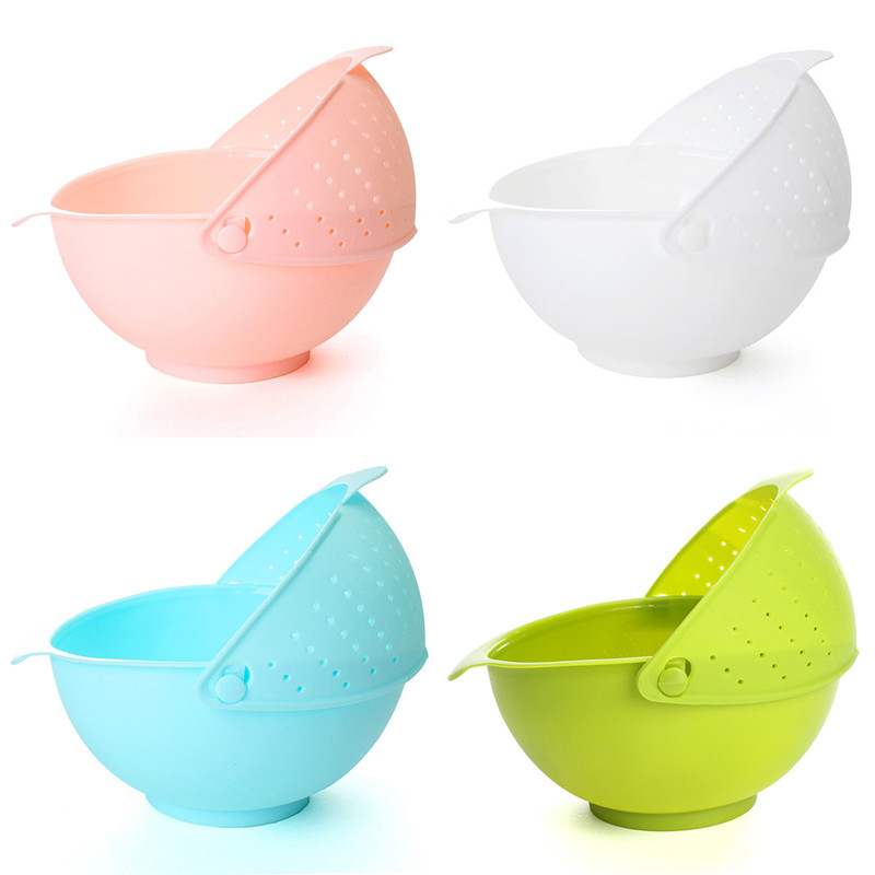 new arrvial!!! candy color 2-in-1 rinse bowl and strainer fruit vegetable wash for home kitchen excellent quality