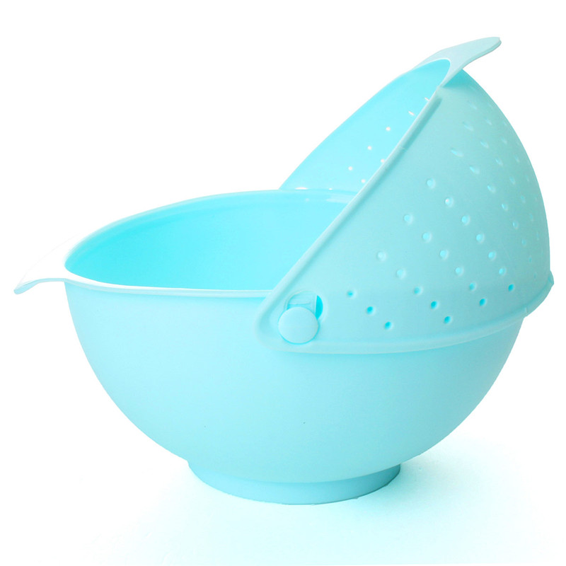 new arrvial!!! candy color 2-in-1 rinse bowl and strainer fruit vegetable wash for home kitchen excellent quality