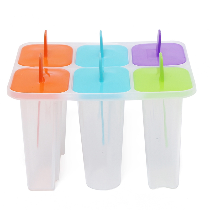 new arrvial diy ice lolly mold maker ice pole zer tray 6 cell ice cream pop mold popsicle maker