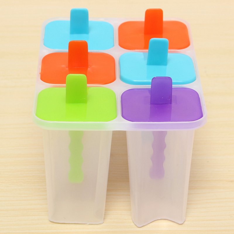new arrvial diy ice lolly mold maker ice pole zer tray 6 cell ice cream pop mold popsicle maker