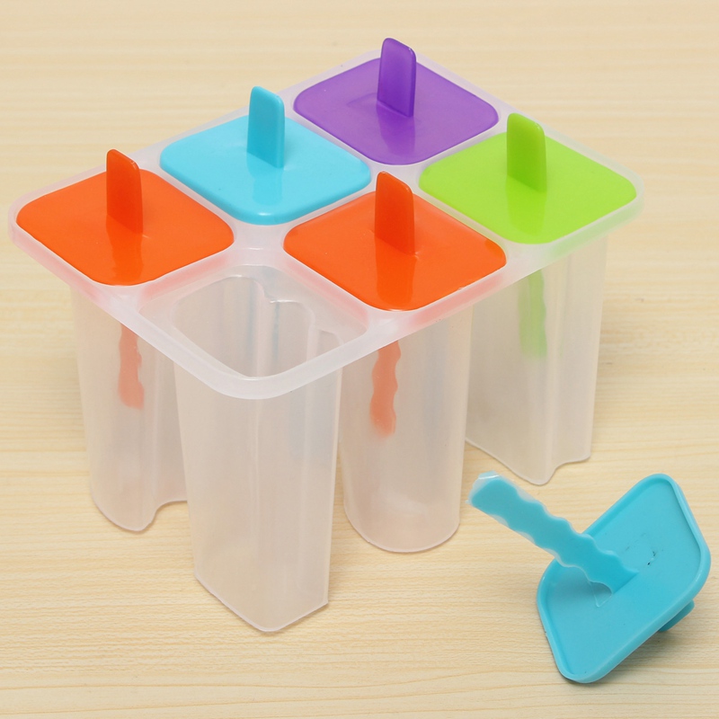 new arrvial diy ice lolly mold maker ice pole zer tray 6 cell ice cream pop mold popsicle maker
