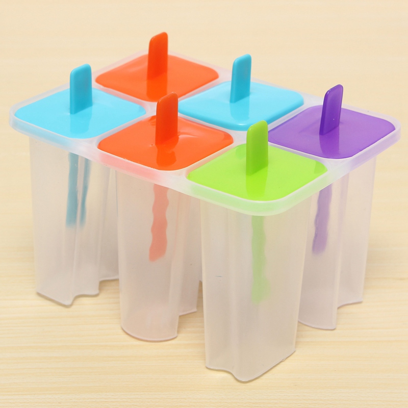 new arrvial diy ice lolly mold maker ice pole zer tray 6 cell ice cream pop mold popsicle maker