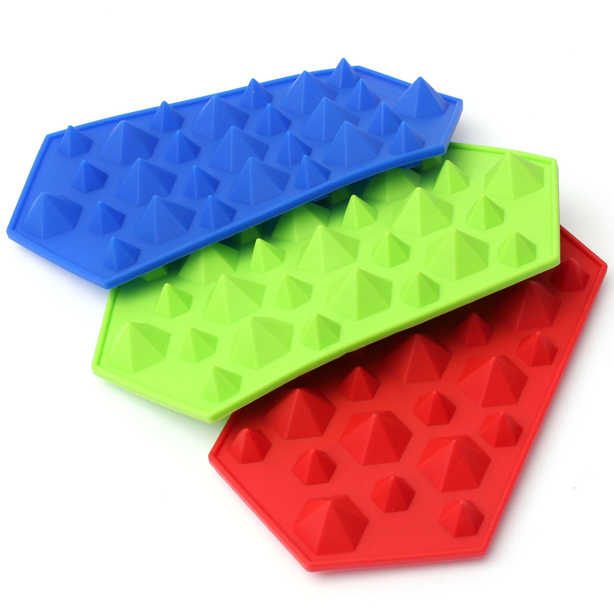 new arrvial!!! multi-color diamond form mould silicone ice cube mold chocolate soap tray party bar tool cooking