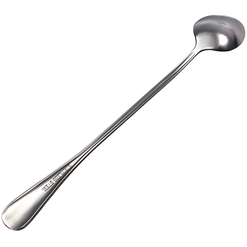 new stainless steel long handle spoon coffee latte ice cream soda sundae cocktail scoop