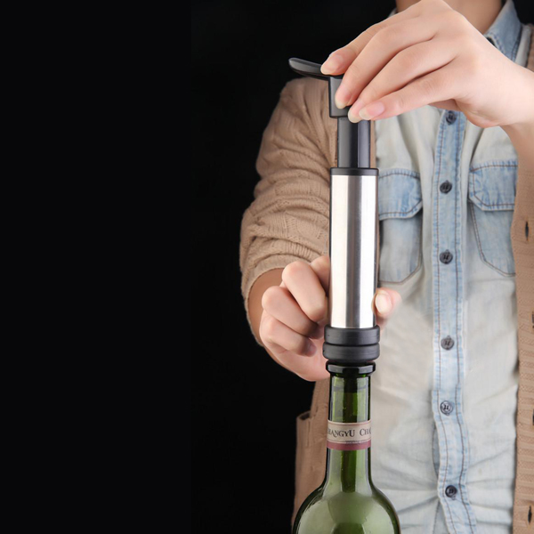 new wine bottle vacuum sealer with 2 stoppers pump saver preserver bar stoppers opener