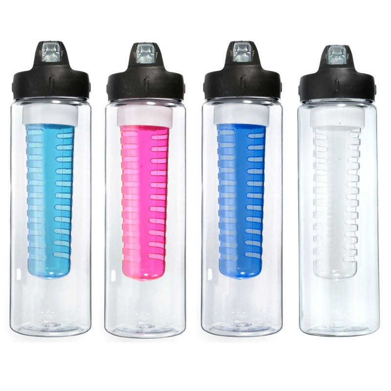 newest 700ml suction nozzle fruit infuser water bottle sports health juice maker sky blue/blue/rose/transparent