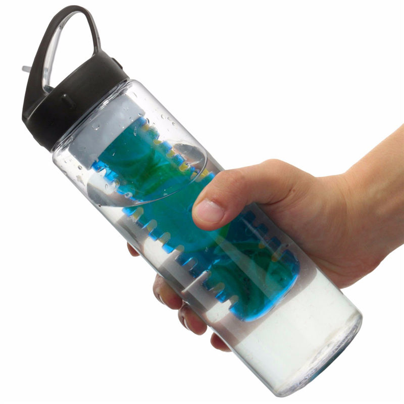 newest 700ml suction nozzle fruit infuser water bottle sports health juice maker sky blue/blue/rose/transparent