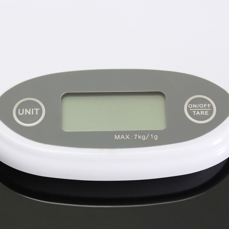 practical household portable electronic white 7kg/1g digital lcd kitchen food diet postal scale weight balance gram backlight