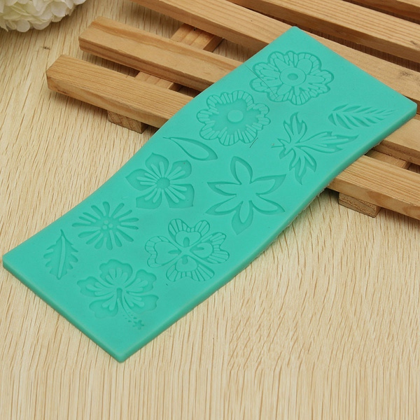 romantic design silicone impressing mold mat cake sugar lace flower craft decorating baking tool durable
