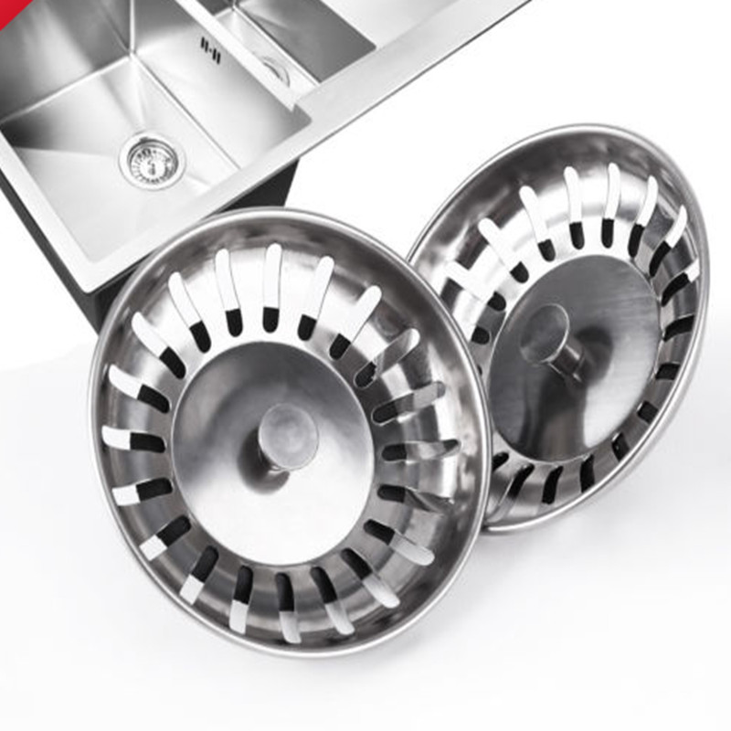 simple and useful stainless steel 83mm kitchen water basin sink drainer strainer leach basket waste plug stopper filter