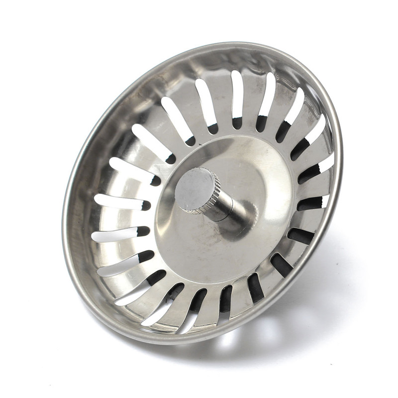 simple and useful stainless steel 83mm kitchen water basin sink drainer strainer leach basket waste plug stopper filter