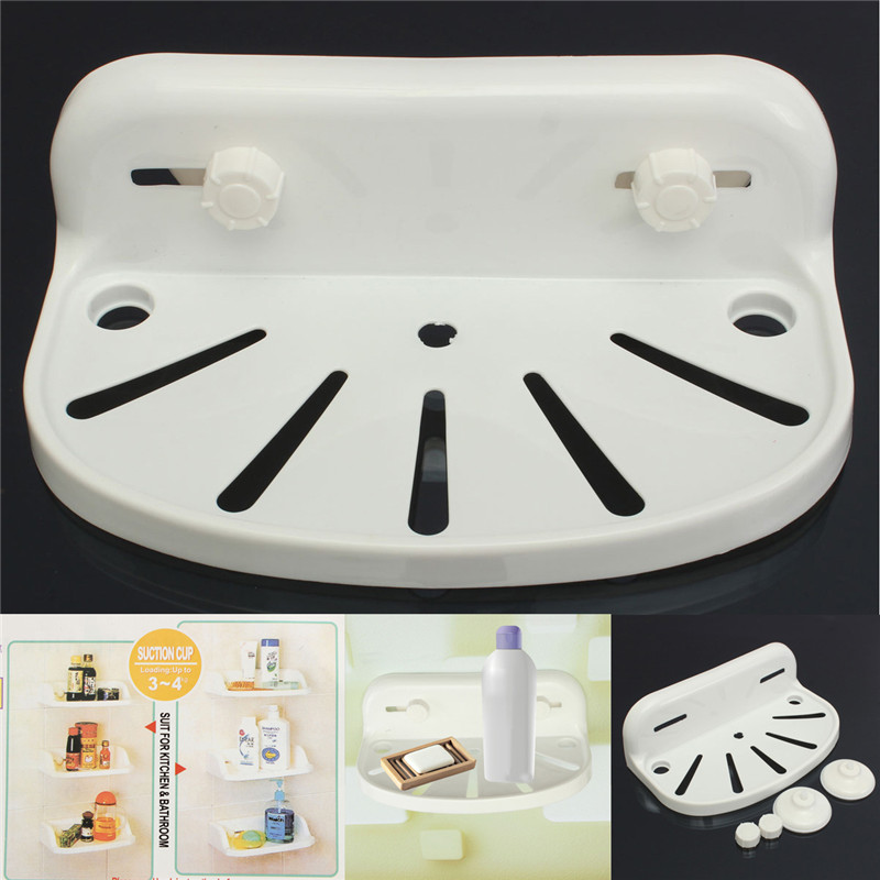useful 1pc new type vacuum compression strong suction cup storage wall shelf bathroom kitchen frame