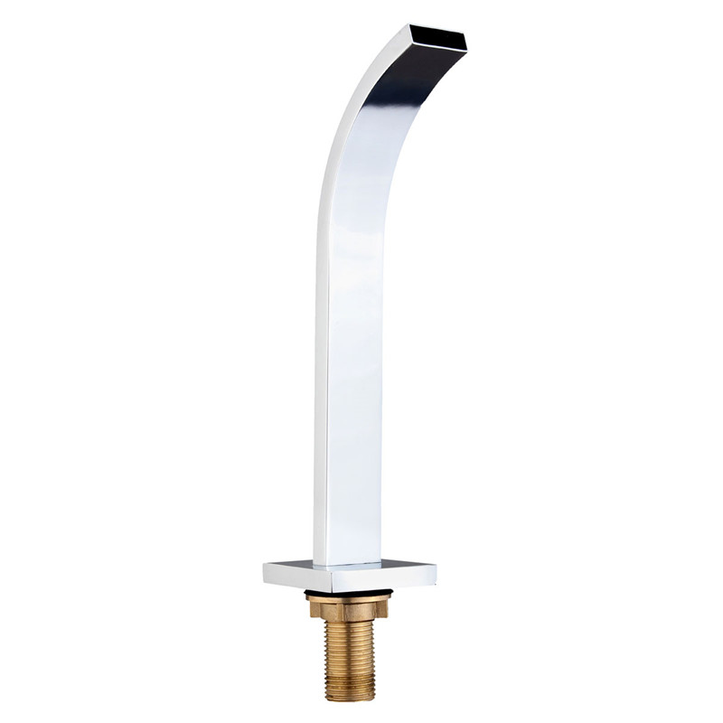 wall mounted waterfall bathroom basin faucet chrome brass finish square single handle kitchen sink faucet mix tap