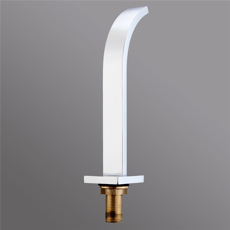 wall mounted waterfall bathroom basin faucet chrome brass finish square single handle kitchen sink faucet mix tap