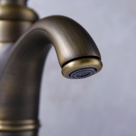 antique inspired kitchen faucet - antique brass finish