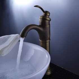 antique inspired kitchen faucet - antique brass finish