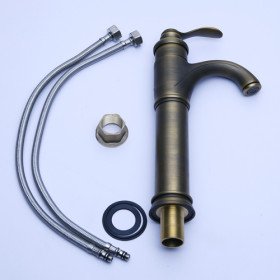 antique inspired kitchen faucet - antique brass finish