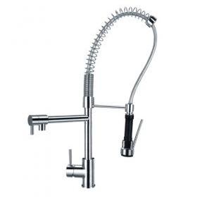 Archived photograph of [five years quality assurance] brass spring pull out kitchen faucet kitchen mixer with two spouts kitchen