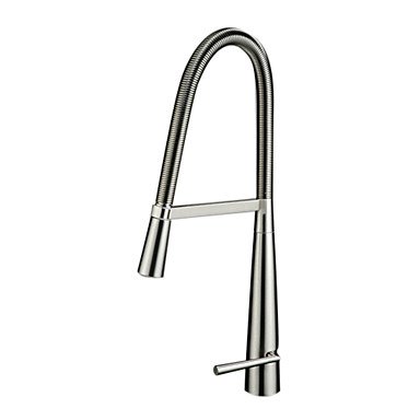 new contemporary brass kitchen faucet - nickel brushed finish new contemporary brass kitchen faucet - nickel brushed finish