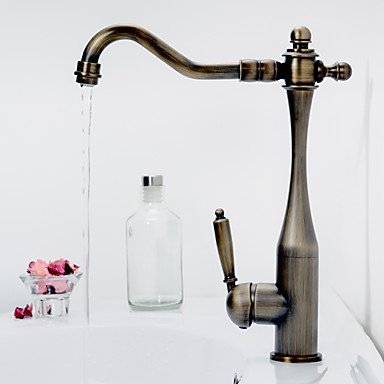 new [five years quality assurance] antique inspired kitchen faucet (antique brass finish