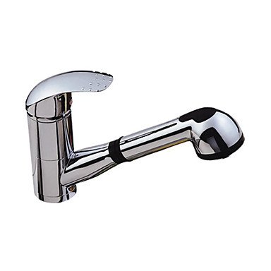 new [five years quality assurance] solid brass pull out kitchen faucet - chrome finish
