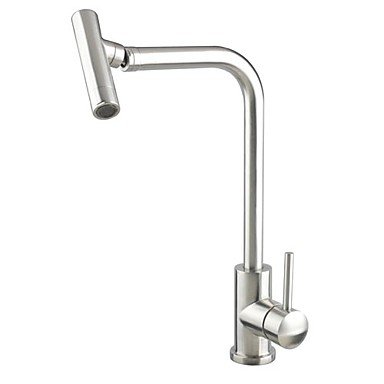 new [five years quality assurance] stainless steel contemporary rotatable pull out kitchen faucet (brushed finish)