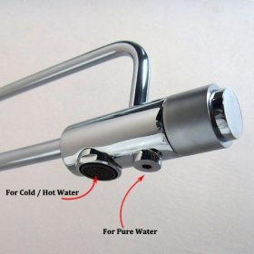 single handle chrome centerset kitchen faucet joint pure water filter