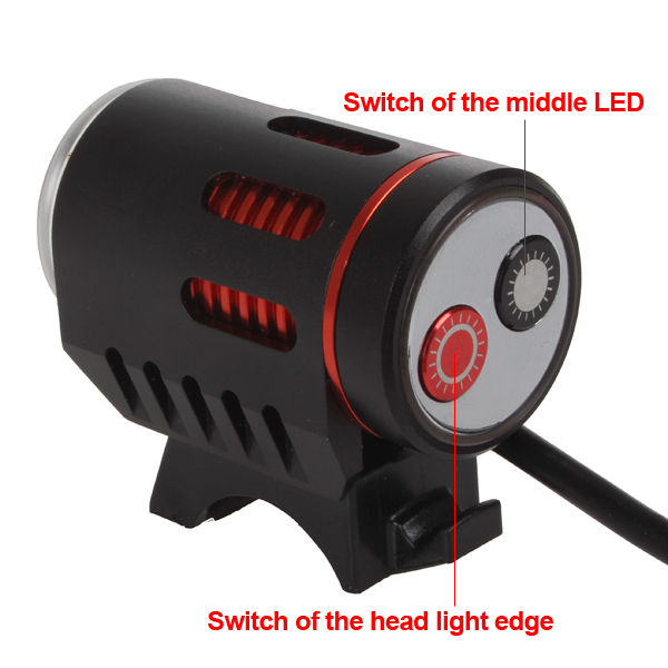 1200 lumen cree xm-l2 led mini front bicycle light bike head lamp & led headlight headlamp + battery pack