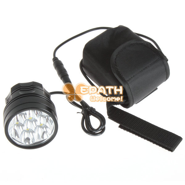 2800 lumens 7x cree xml t6 super bright led front bicycle torch light led bike cycling lamp 3 mode + 8000mah battery pack