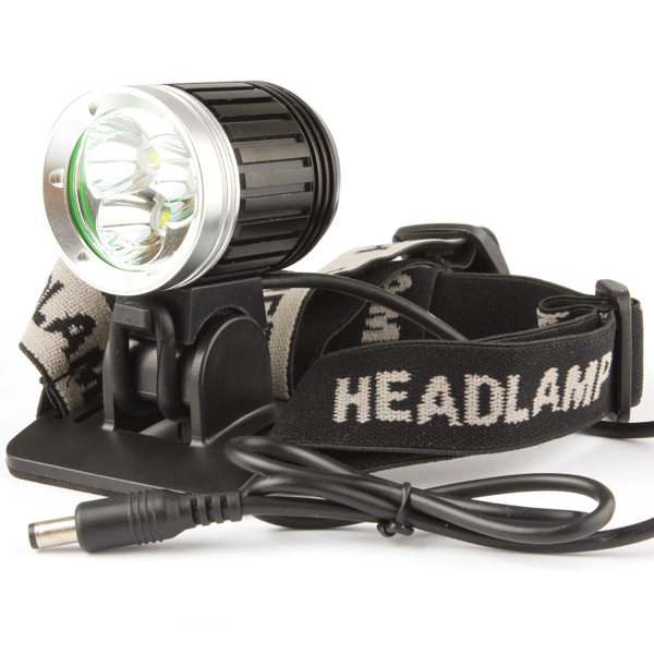 3 x cree xml t6 led 2400 lumen waterproof led headlight headlamp + bicycle light bike lamp 4 mode for cycling fishing