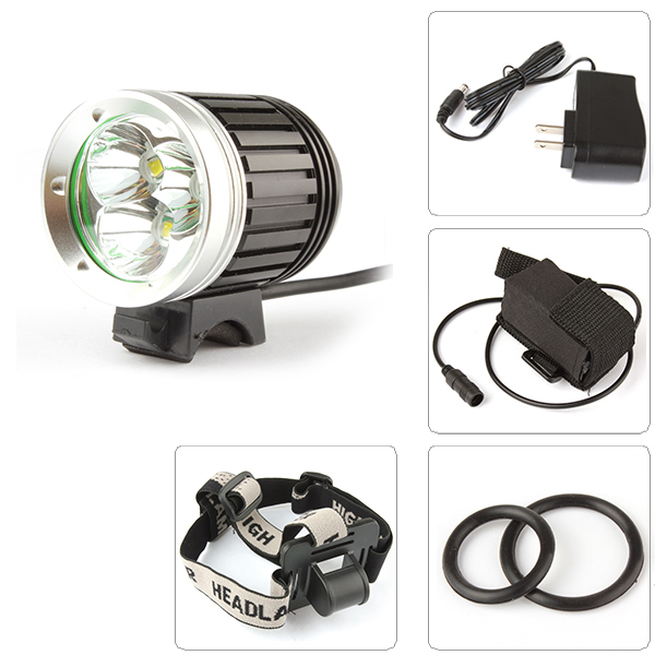 3800 lumen 3x cree xml t6 led headlight waterproof headlamp + 4 modes bicycle light bike lamp for cycling outdoor sports