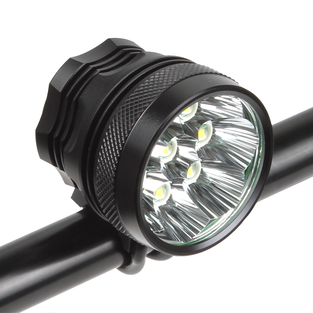 5000lm 8 x cree xml t6 led bike light bicycle led front light lamp cycling + 8.4v 8000mah rechargeable battery pack + charger