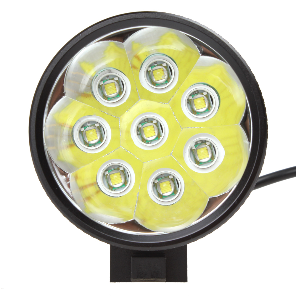 5000lm 8 x cree xml t6 led bike light bicycle led front light lamp cycling + 8.4v 8000mah rechargeable battery pack + charger