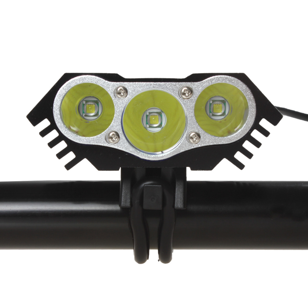 6000lm 3 x cree xml u2 led bike light front bicycle lamp cycling night headlight + battery & charger