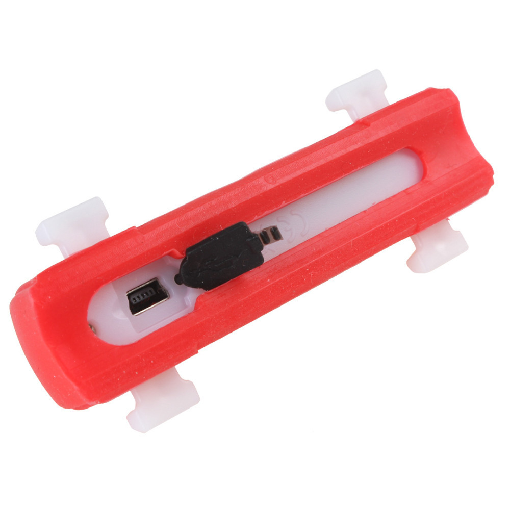 red light usb rechargeable tail light taillight 4 modes led bike front / rear lamp cycling bicycle safety warning light pack