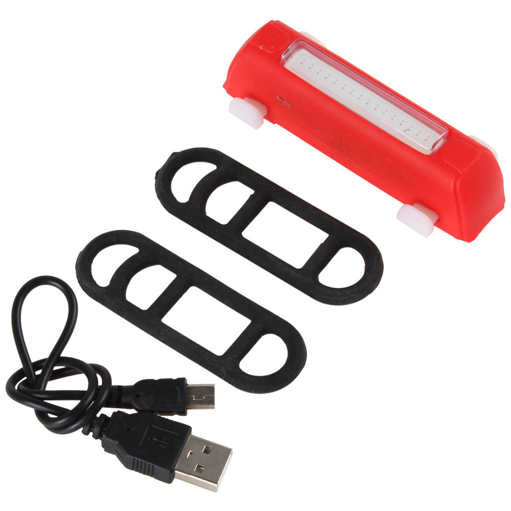 red light usb rechargeable tail light taillight 4 modes led bike front / rear lamp cycling bicycle safety warning light pack