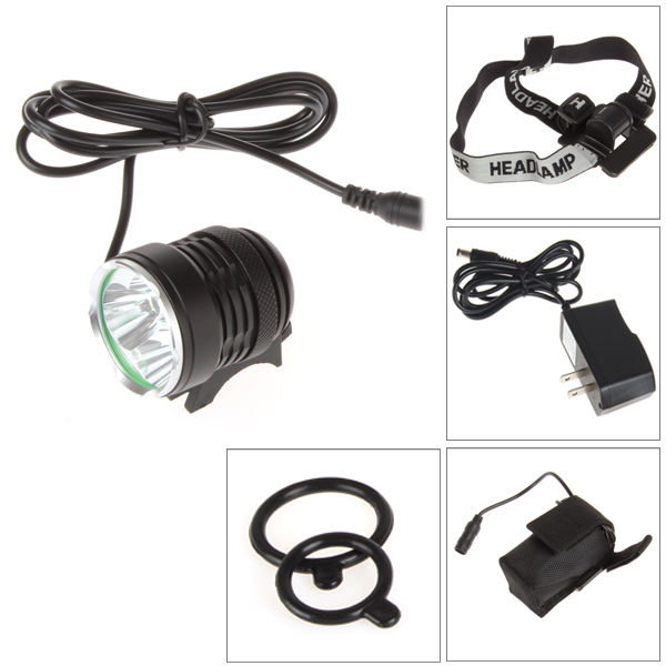 ! securitying 1500lm cree xml t6 led bicycle light front bike head lamp & headlight headlamp + battery pack