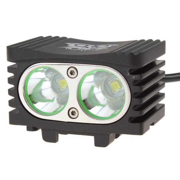 securitying 2000 lumen 2 x cree xml t6 led bicycle light front bike lamp waterproof for cycling + 4000mah battery pack