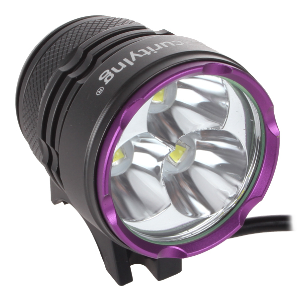 securitying 2400lm 3 x cree xm-l2 led waterproof mini bicycle light front bike lamp for cycling + 8000mah battery pack & charger