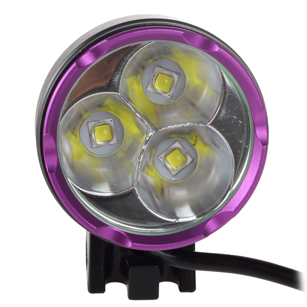securitying 2400lm 3 x cree xm-l2 led waterproof mini bicycle light front bike lamp for cycling + 8000mah battery pack & charger