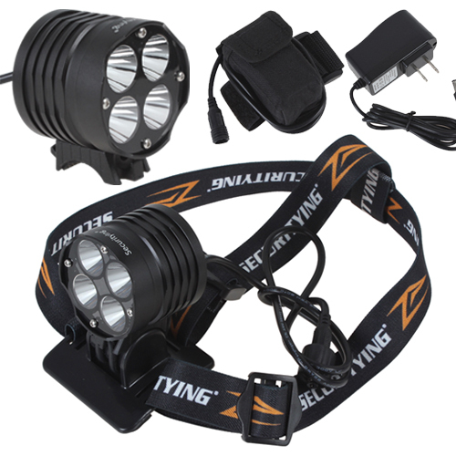 securitying 3200lm cree xml t6 led bike light headlamp super bright waterproof led front bicycle lamp headlight + battery pack