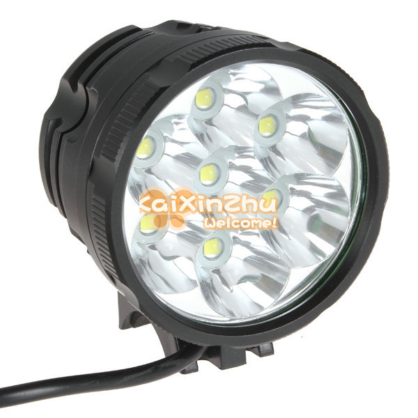 securitying 4200lm 7x cree xml u2 led front bike light 3 modes bike cycling lamp with 8000mah rechargeable battery pack